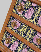 The Sanderé Violet Garden Nightstand | Hand-Finished Three-Drawer Bedside Table