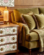 The Sanderé Cottage Bloom Nightstand | Hand-Finished Three-Drawer Bedside Table