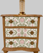 The Sanderé Cottage Bloom Nightstand | Hand-Finished Three-Drawer Bedside Table