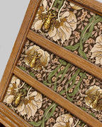 The Sanderé Honey Bloom Nightstand | Hand-Finished Three-Drawer Bedside Table