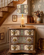 The Sanderé Honey Bloom Nightstand | Hand-Finished Three-Drawer Bedside Table