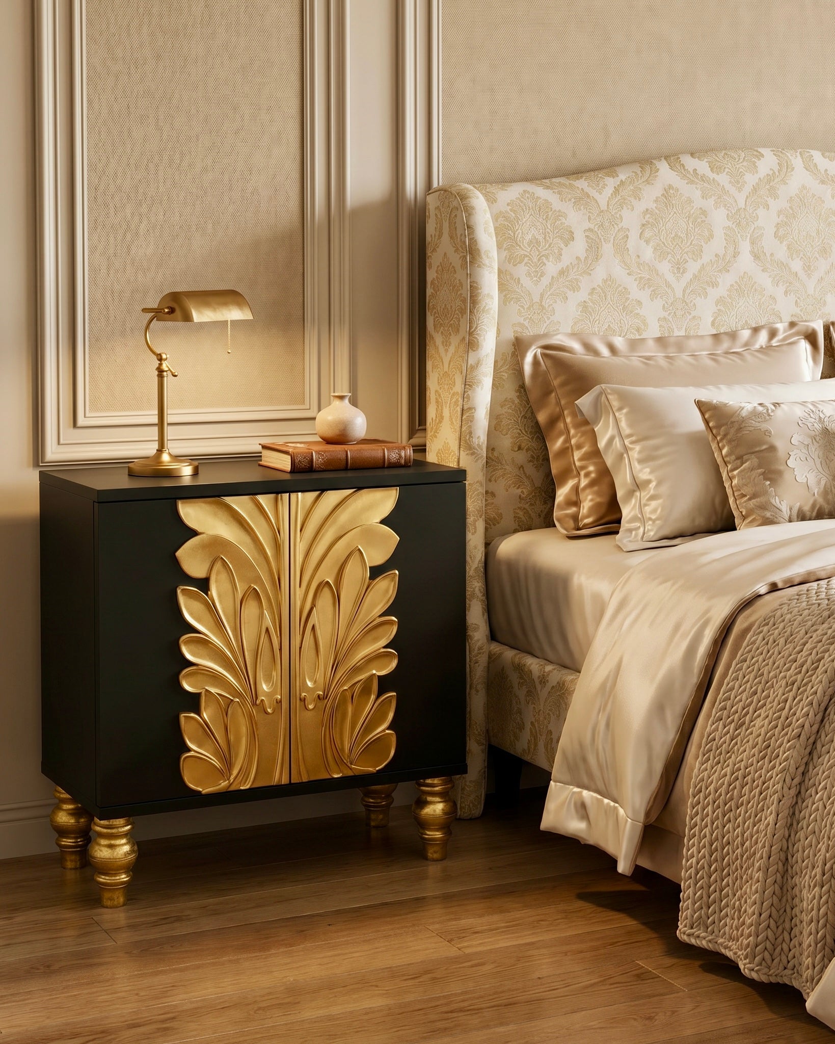 The Sanderé Fleur Cabinet | Sculptural 3D Floral Accent Cabinet
