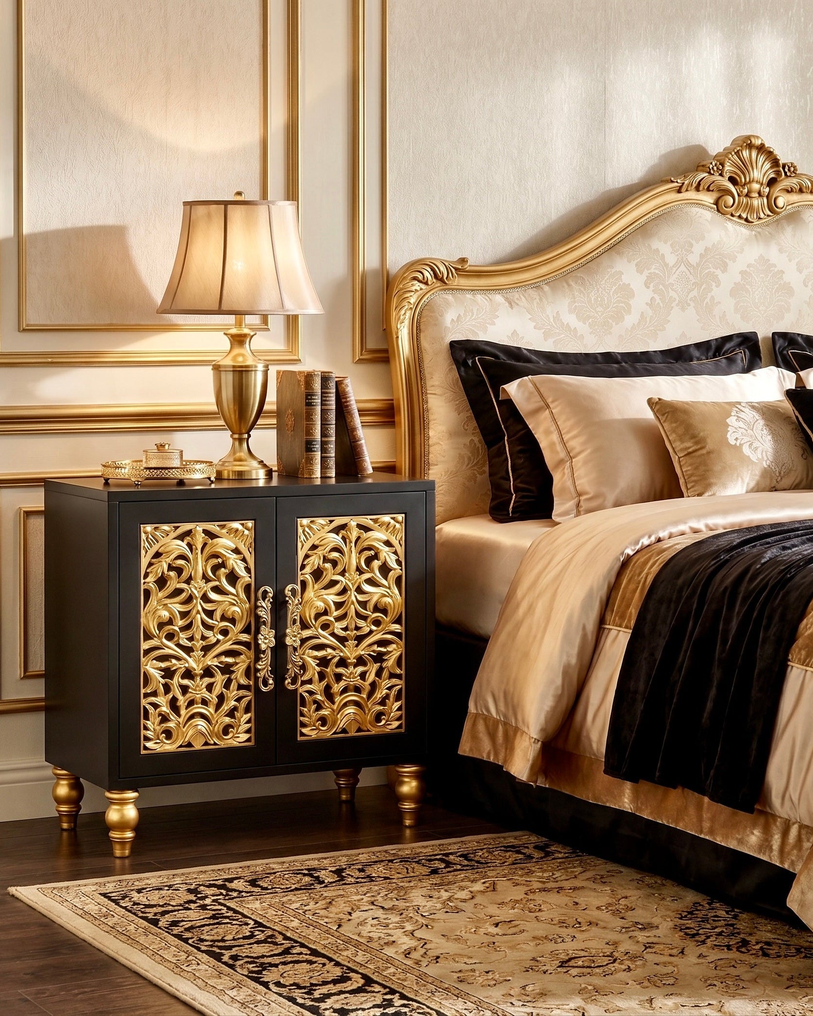 The Sanderé Elara Cabinet | Hand-Finished Carved Accent Cabinet