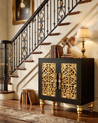 The Sanderé Elara Cabinet | Hand-Finished Carved Accent Cabinet