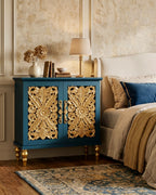 The Sanderé Maison Cabinet | Hand-Finished Hollow Carved Accent Cabinet