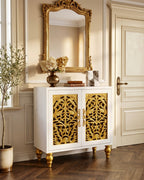 The Sanderé Elara Cabinet | Hand-Finished Carved Accent Cabinet