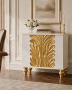 The Sanderé Camellia Cabinet | Sculptural 3D Floral Accent Cabinet