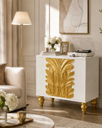 The Sanderé Camellia Cabinet | Sculptural 3D Floral Accent Cabinet