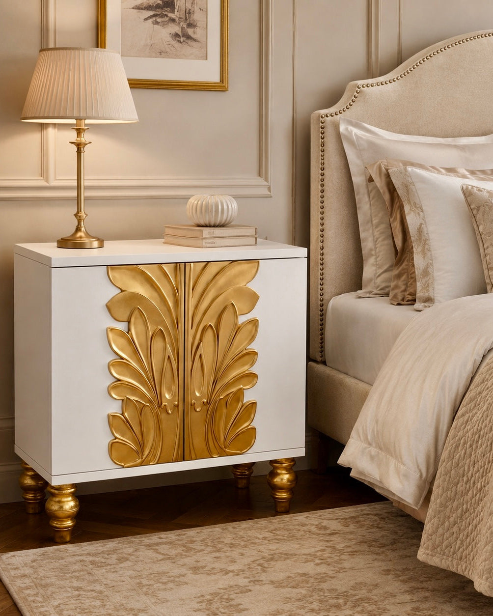 The Sanderé Fleur Cabinet | Sculptural 3D Floral Accent Cabinet
