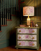 The Sanderé Vintage Bloom Nightstand | Hand-Finished Three-Drawer Bedside Table
