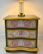 The Sanderé Honeywing Nightstand | Hand-Finished Three-Drawer Bedside Table
