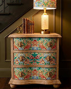 The Sanderé Garden Finch Nightstand | Hand-Finished Three-Drawer Bedside Table