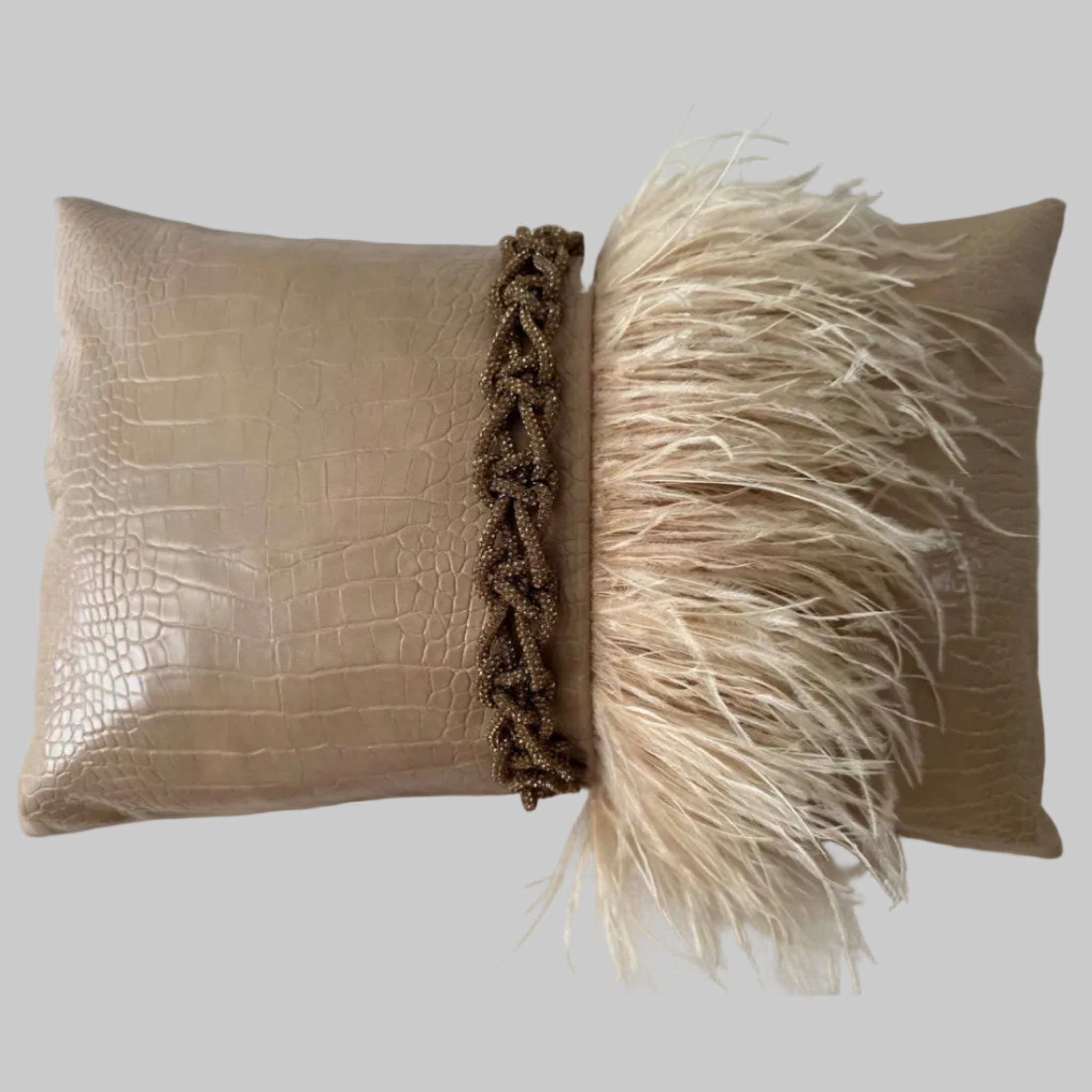 The Sanderé Handmade Plume Decorative Pillow