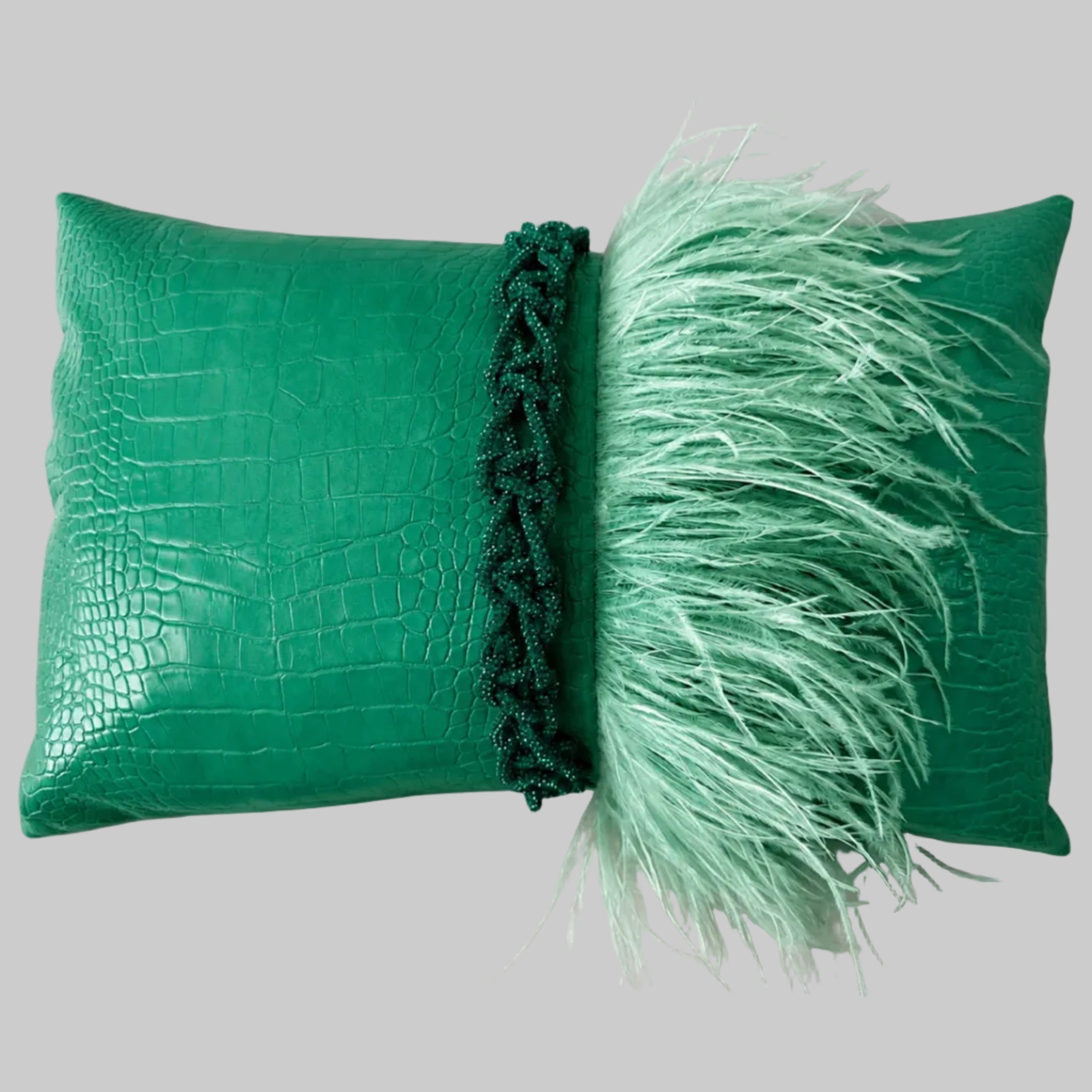 The Sanderé Handmade Plume Decorative Pillow