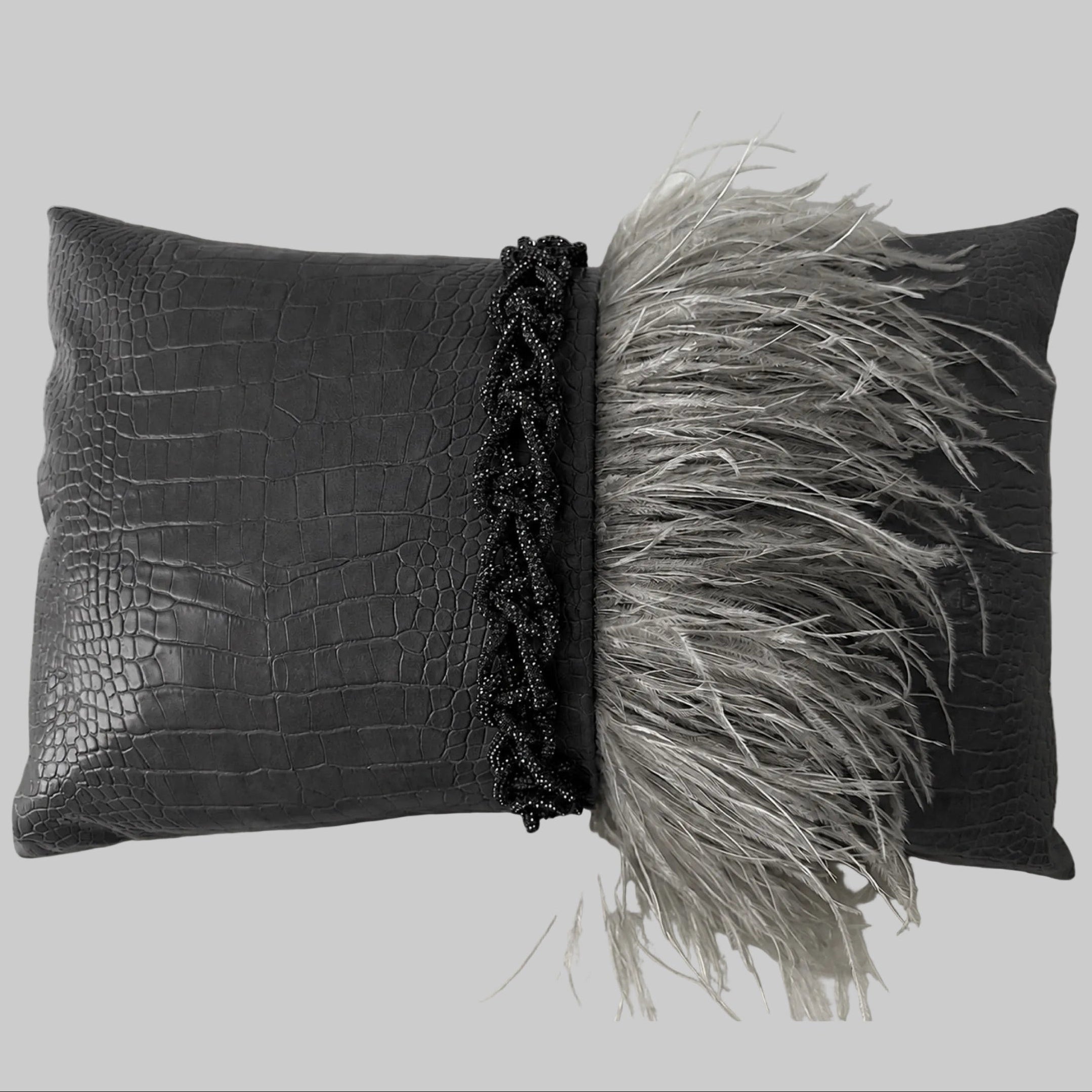 The Sanderé Handmade Plume Decorative Pillow