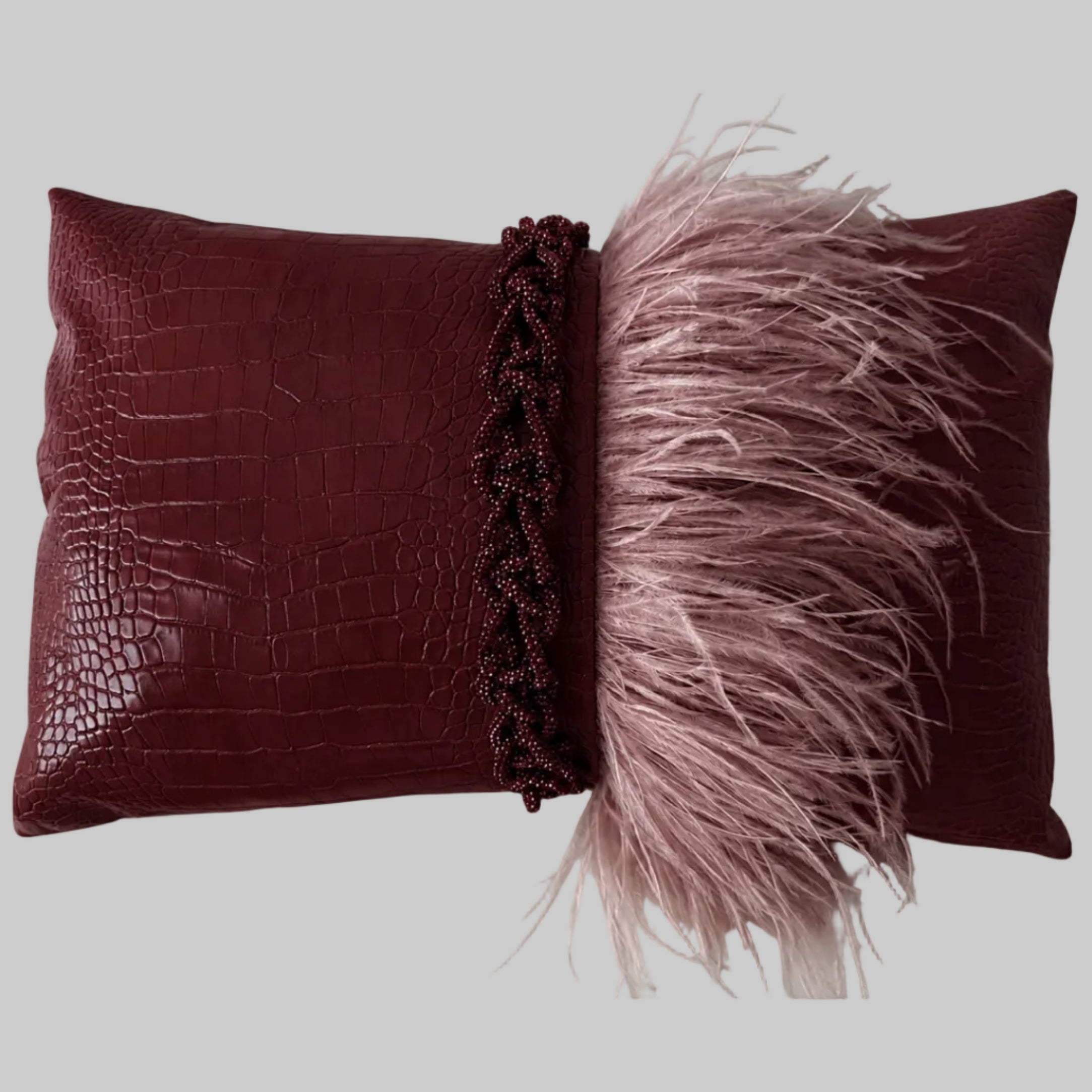 The Sanderé Handmade Plume Decorative Pillow