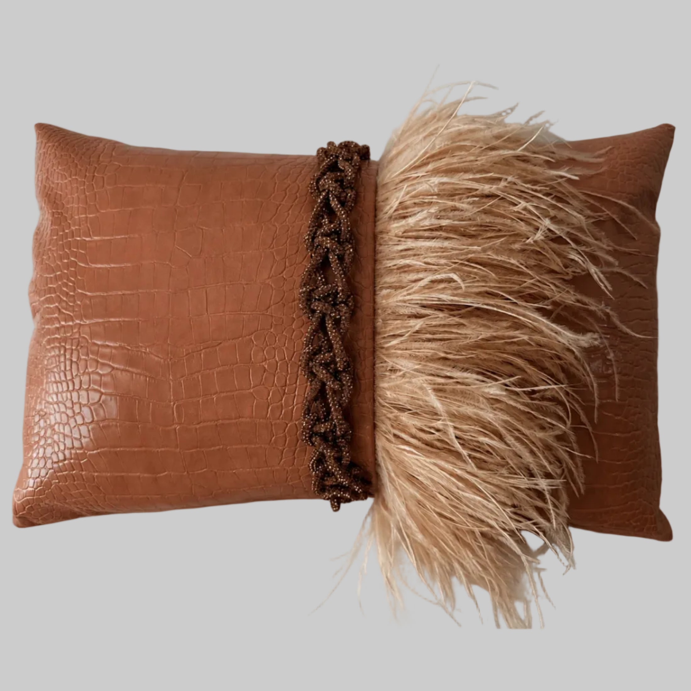 The Sanderé Handmade Plume Decorative Pillow