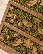 The Sanderé Botanical Bird Nightstand | Hand-Finished Three-Drawer Bedside Table