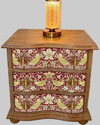 The Sanderé Roselle Nightstand | Hand-Finished Three-Drawer Bedside Table