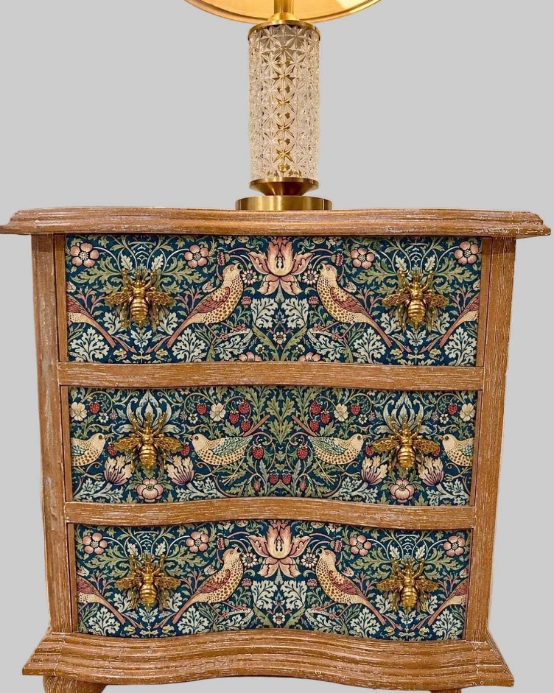 The Sanderé Vivienne Nightstand | Hand-Finished Three-Drawer Bedside Table