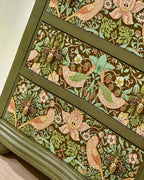 The Sanderé Botanical Bird Nightstand | Hand-Finished Three-Drawer Bedside Table