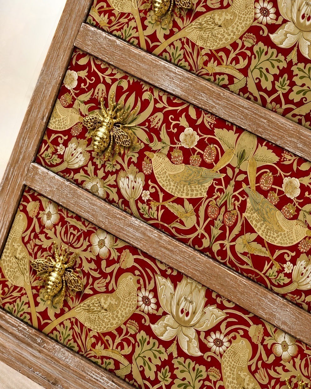 The Sanderé Roselle Nightstand | Hand-Finished Three-Drawer Bedside Table