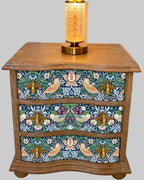 The Sanderé Wrenwood Nightstand | Hand-Finished Three-Drawer Bedside Table